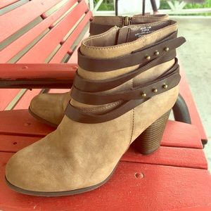 Madden tan boots strappy!